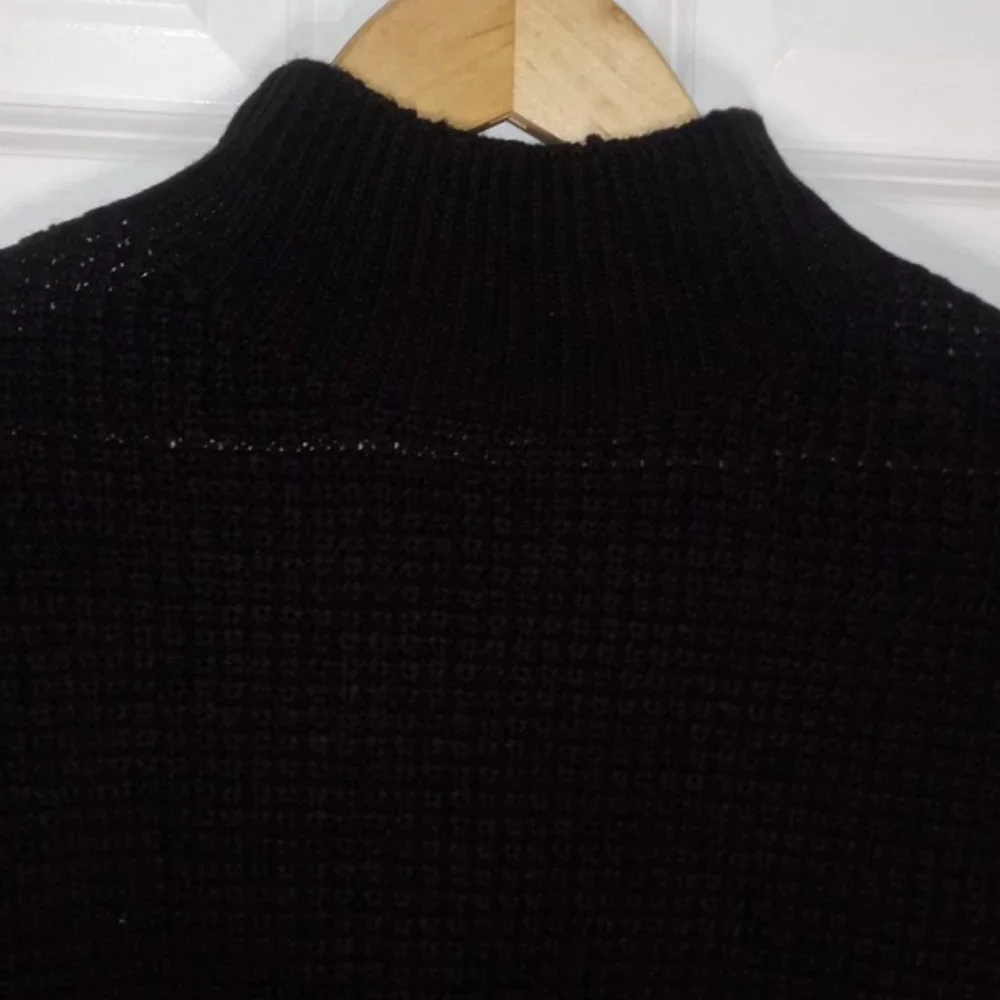 RDI Mock Neck Shaker Pullover Sweater Black Size S